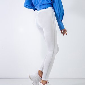 Női fehér nadrág cirkóniával - Ruházat