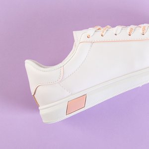 Női fehér sportcipők rózsaszín betétekkel Xosi - Lábbeli
