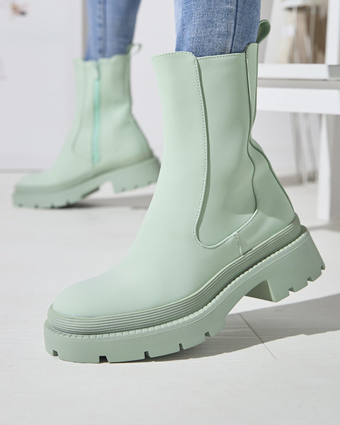Női magas csizma zöld színben Matiba- Footwear