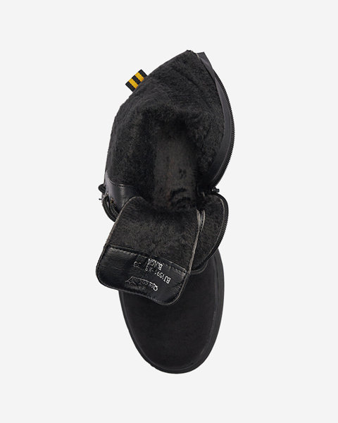 Női öko-szarvasbőr bagger csizma fekete színben Fefillo- Lábbeli