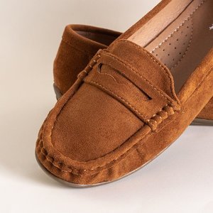 Női öko-velúr cipők teveszínben Monika - Lábbeli