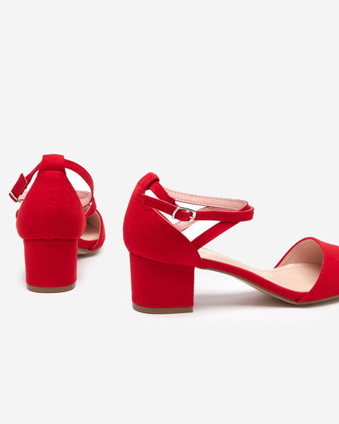 Női piros szandál oszlopon Crisco - Footwear