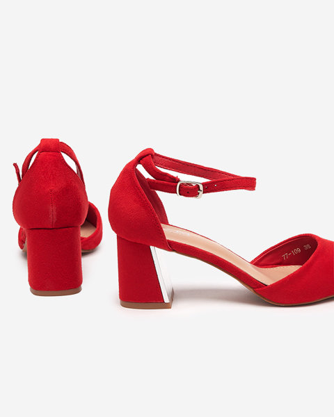 Női pumpák az oszlopon piros színben Andiee- Shoes