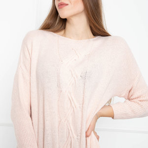 Női rózsaszín tunika pulóver - Ruházat