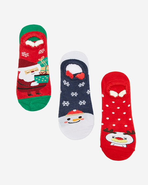 Női színes lábszárvédő karácsonyi mintával 3/csomag - Alsónemű