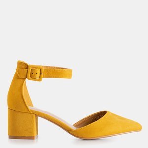Női szivattyúk mustár színű Lux - cipők