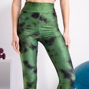 Női zöld foltos leggings - Ruházat