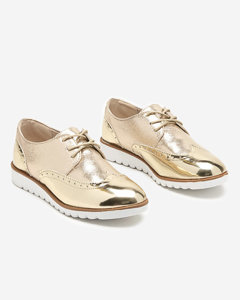 OUTLET Arany női cipő brokát ezüst Retinisa betétekkel - Lábbeli