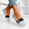 OUTLET Czarne tenisówki slip - on z paseczkami Arimida - Obuwie