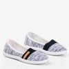 OUTLET Czarne tenisówki slip - on z paseczkami Arimida - Obuwie