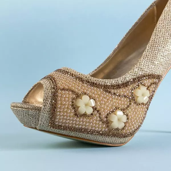 OUTLET Gold női szivattyúk magas sarkú Christyn - Cipők