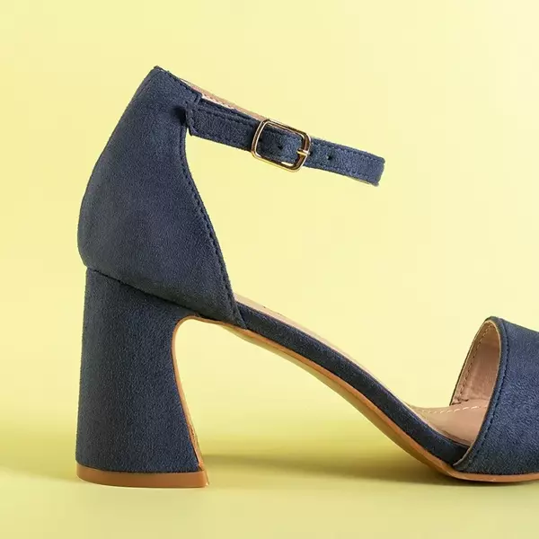 OUTLET Kék női magassarkú szandál Maniza - Footwear