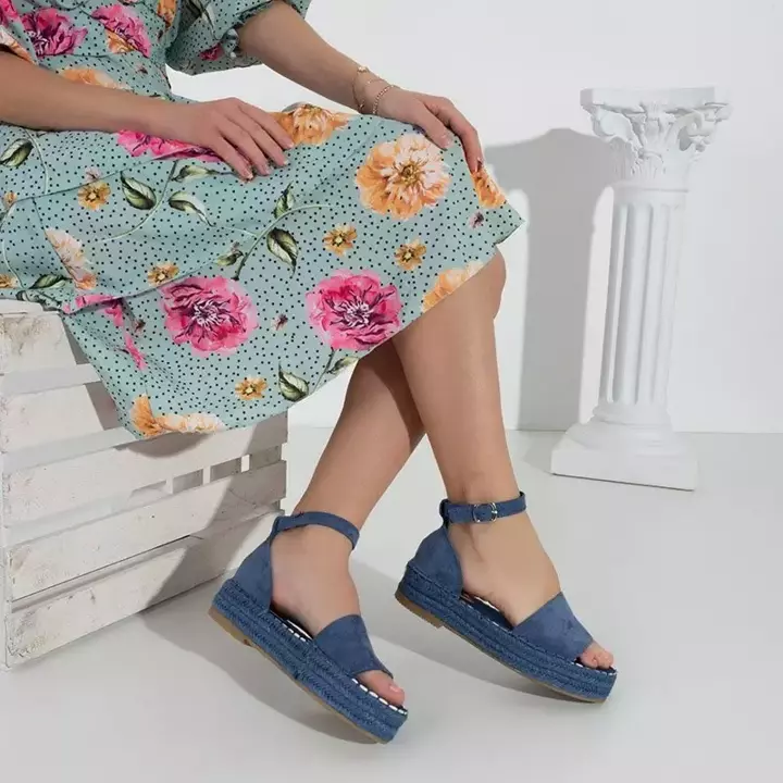 OUTLET Kék női szandál a Sitra platformon - Cipő