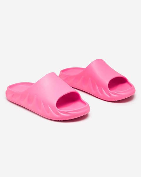 OUTLET Klasszikus női gumipapucs neon rózsaszín színben Derika - Lábbeli