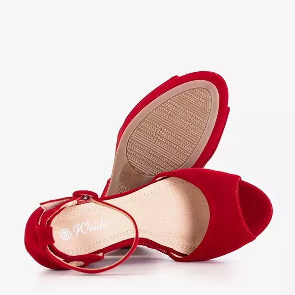 OUTLET Maroon női szandál ékkel Fiori - Cipő