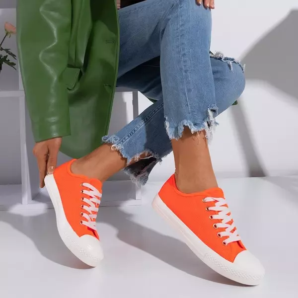 OUTLET Neon narancssárga női tornacipő Vatoa - Cipő