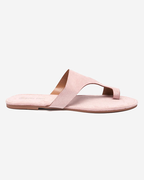 OUTLET Női öko velúr rózsaszín papucs Ekua- Footwear