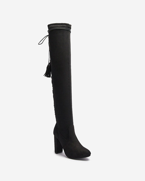 OUTLET Női over-the-knee csizma fekete színben Zetot- Footwear