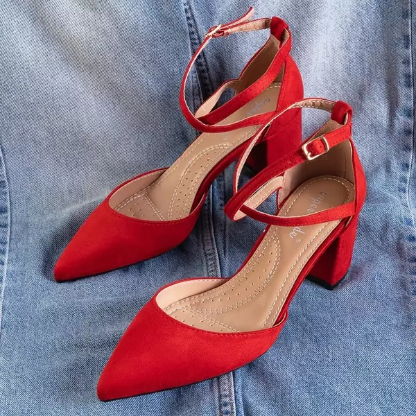 OUTLET Női piros szivattyúk Nadie - Cipő