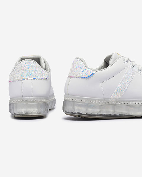 OUTLET Női sportcipő fehér színben, holografikus betétekkel Asxa- Footwear