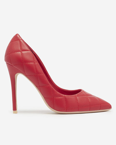OUTLET Női steppelt cipő piros színben Duclisa- Lábbeli