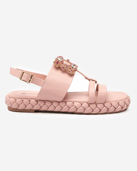 OUTLET Női világos rózsaszín szandál dekoratív Govy-Footwear csattal