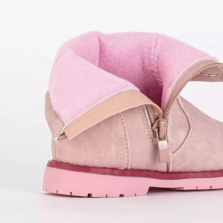 OUTLET Pink lány csizma dekoratív felsőrésszel Amimi- Footwear
