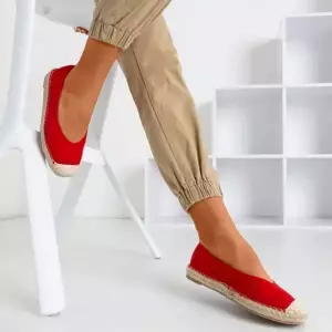 OUTLET Piros női espadrilles Lalina - Cipő