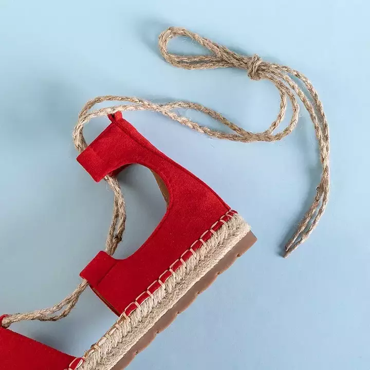 OUTLET Piros női kötött espadrilles Asoria - Cipő