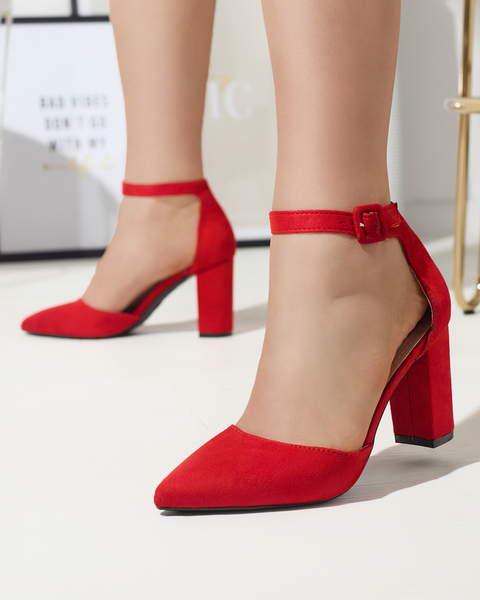 OUTLET Piros női tűsarkú cipő Reifini- Lábbeli