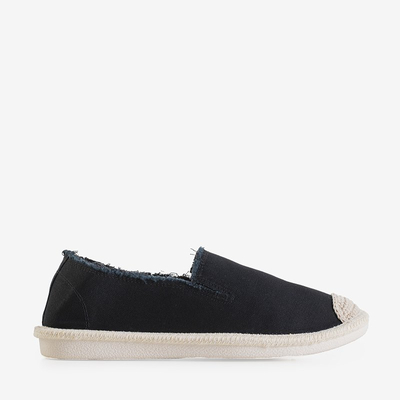 OUTLET Rafiel fekete női szövött espadrille - Lábbeli