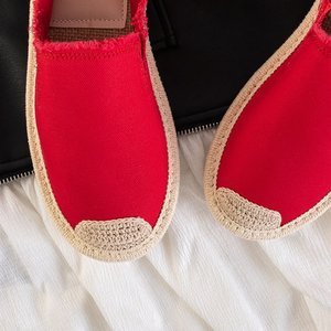 OUTLET Rafiel piros női szövet espadrillák - Lábbeli