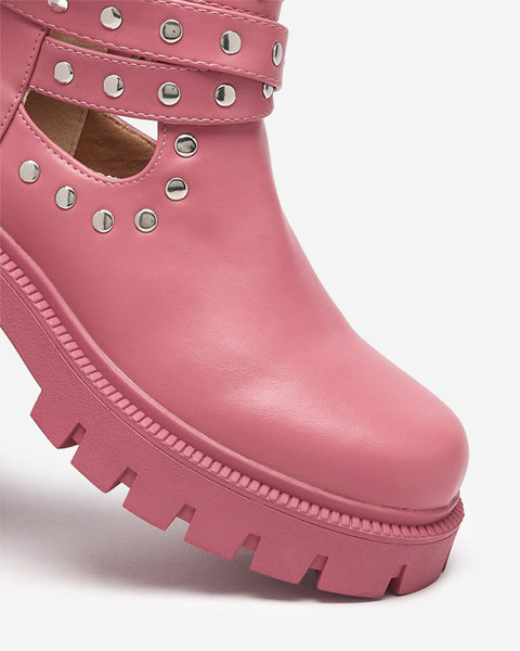 OUTLET Rózsaszín női csizma fúvókákkal Socogi- Footwear