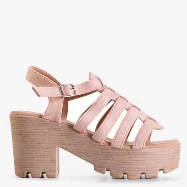 OUTLET Rózsaszín női magas sarkú szandál Tamianka - Footwear
