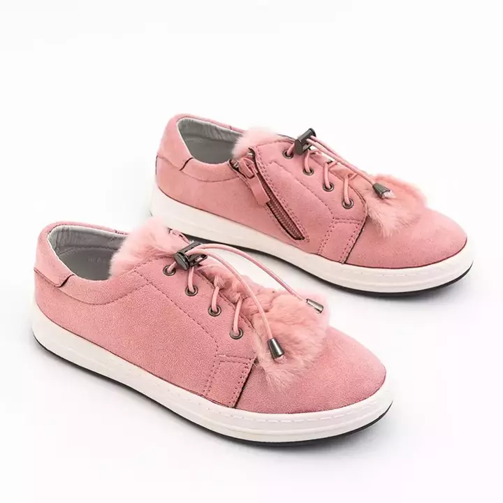 OUTLET Rózsaszín, velúr velúr Kiara cipők - Cipők