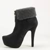 OUTLET Suede Booties Pin báránybőrrel - Cipő