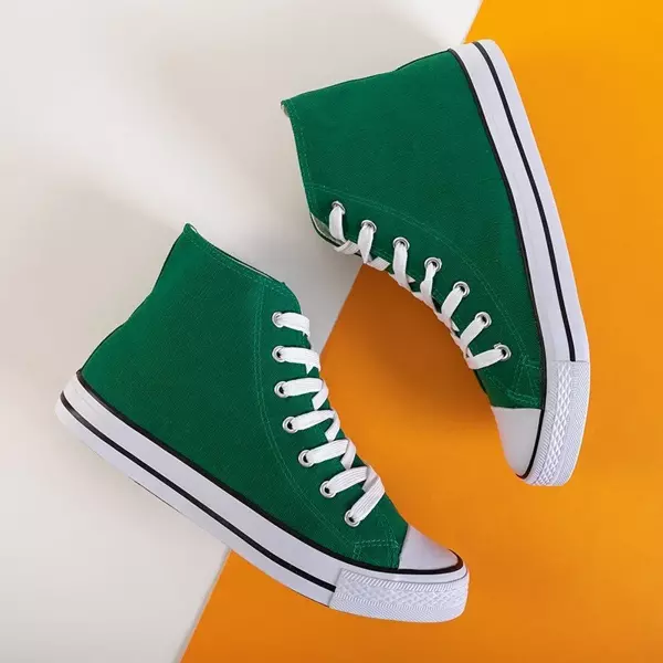OUTLET Zöld férfi magasszárú cipők Mishay - Cipők
