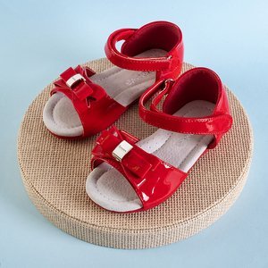 Piros gyerek szandál Meeo íjjal - cipő