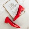 Piros lakkozott szivattyú lapos sarkú Marisola - Cipő