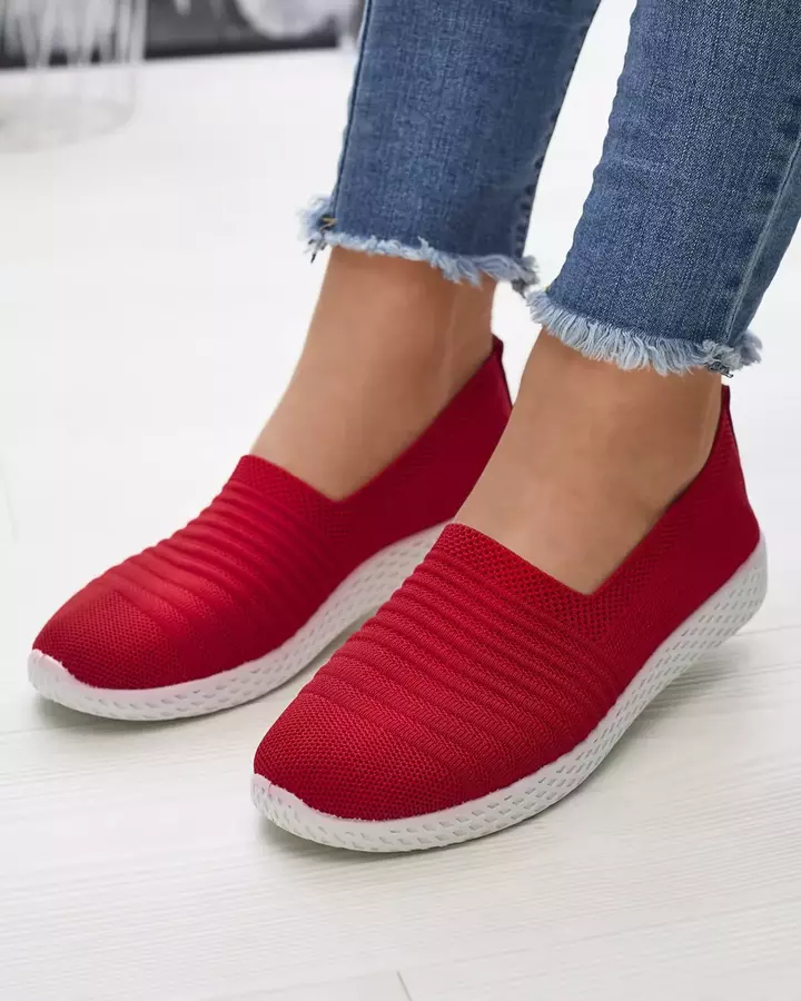 Piros női slip on tornacipő Covvu- Footwear