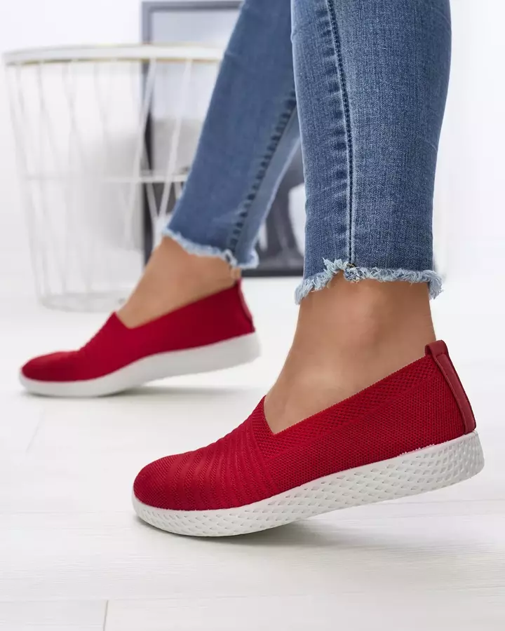 Piros női slip on tornacipő Covvu- Footwear
