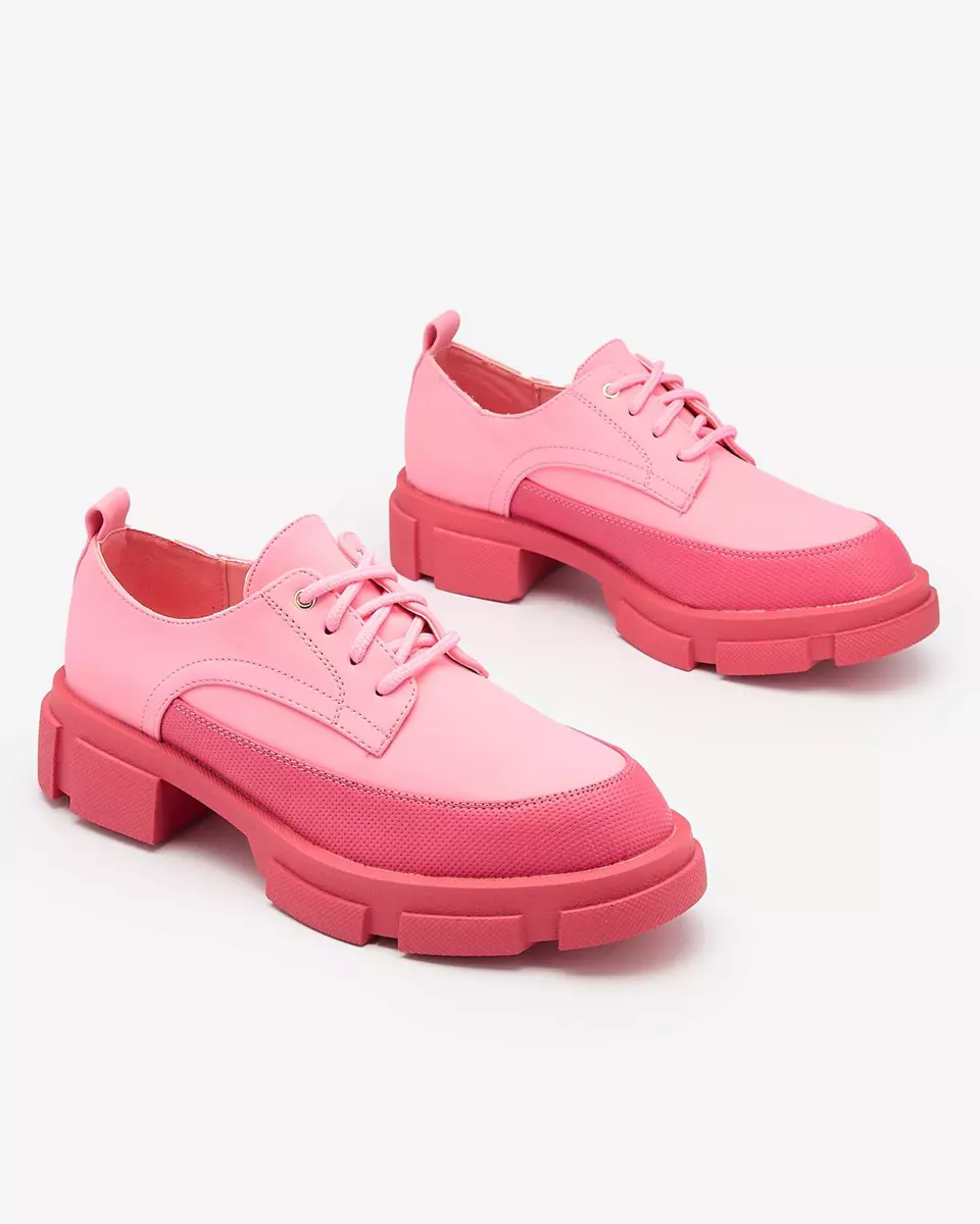 Royalfashion Pink Női matt félcsizma szilárd talppal Trendy Chunky