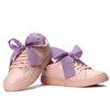 Różowe, sportowe buty z kokardą Alice - Obuwie