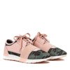 Różowe sportowe buty ze wstawkami moro Jomix - Obuwie