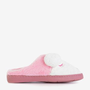 Rózsaszín és fehér női papucs papucs - cipő