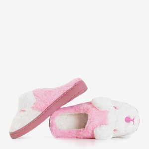 Rózsaszín és fehér női papucs papucs - cipő