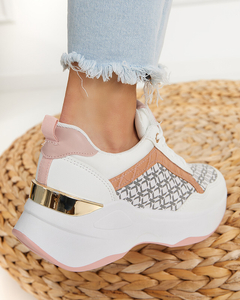 Rózsaszín és fehér női sportcipő Weniso tornacipő - Lábbeli