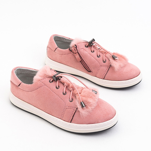 Rózsaszín lány velúr Kiara cipők - Cipő