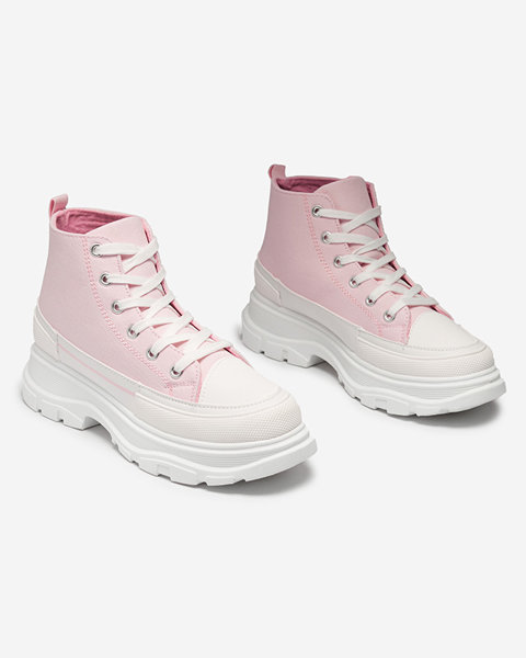 Rózsaszín női magas szárú tornacipő Dolla- Footwear
