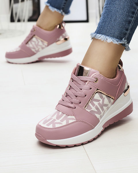 Rózsaszín női tornacipő rejtett horgonnyal Qasvy- Footwear